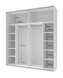 Шкаф-купе двухдверный Doros G-Caiser 220х60х240 см Белый/Бетон (DRS-011006)