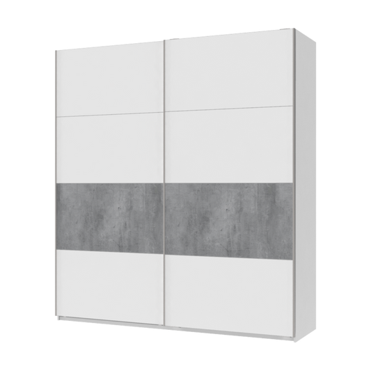 Шкаф-купе двухдверный Doros G-Caiser 220х60х240 см Белый/Бетон (DRS-011006)