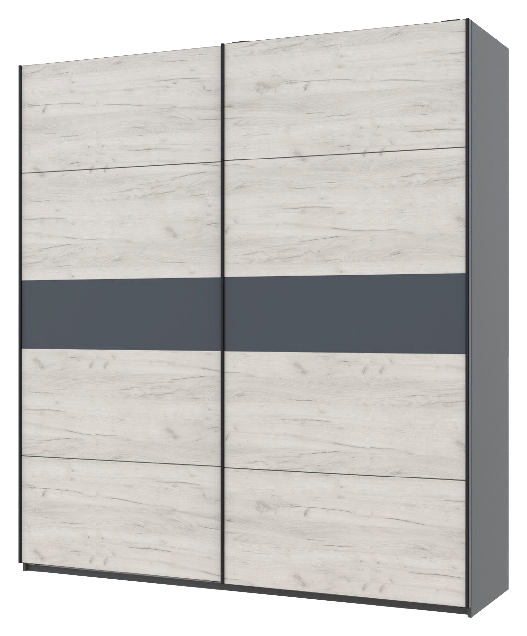 Шкаф-купе двухдверный Doros G-Caiser 220х60х240 см Графит/Белый/Бетон (DRS-011002)