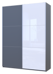Шкаф-купе двухдверный Doros G-Caiser 180х60х240 см Графит/1 Белое стекло (DRS-011036)