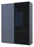 Шкаф-купе двухдверный Doros G-Caiser 180х60х240 см Графит/1 Черное стекло (DRS-011037)