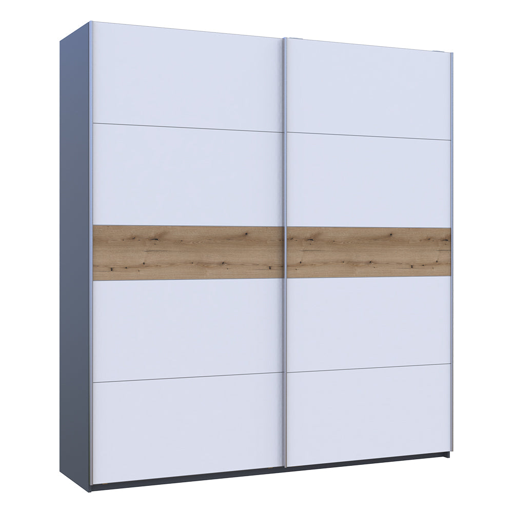 Шкаф-купе двухдверный Doros G-Caiser 220х60х240 см Графит/Белый/Дуб евок (DRS-011230)