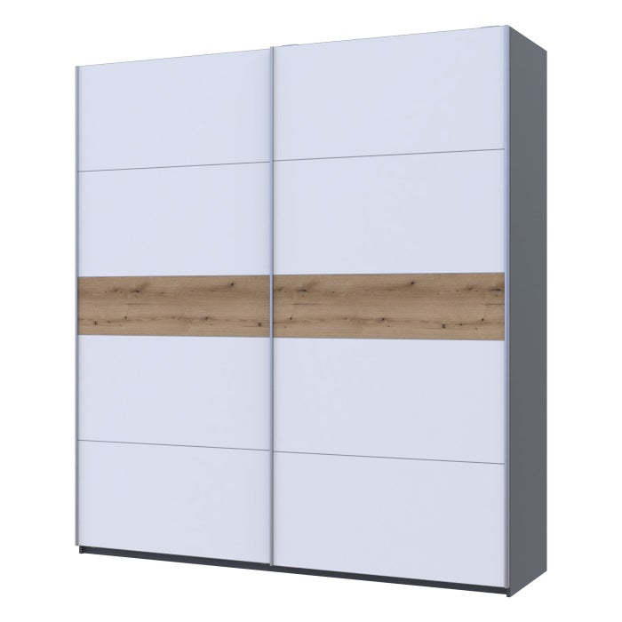 Шкаф-купе двухдверный Doros G-Caiser 220х60х240 см Графит/Белый/Дуб евок (DRS-011230)