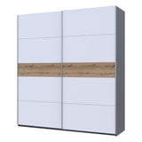 Шкаф-купе двухдверный Doros G-Caiser 220х60х240 см Графит/Белый/Дуб евок (DRS-011230)