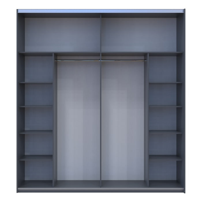 Шкаф-купе двухдверный Doros G-Caiser 220х60х240 см Графит/Белый/Дуб евок (DRS-011230)