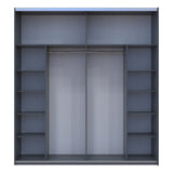 Шкаф-купе двухдверный Doros G-Caiser 220х60х240 см Графит/Белый/Дуб евок (DRS-011230)