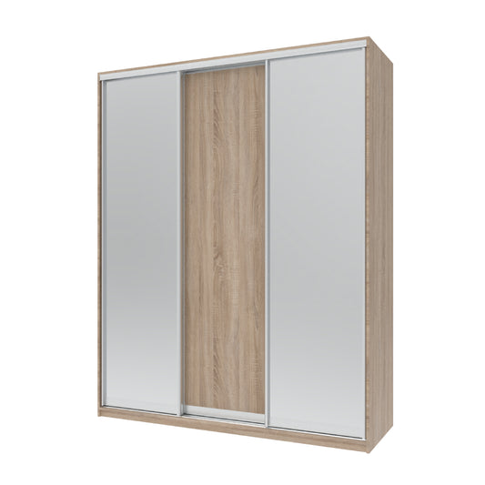 Шкаф-купе трехдверный Doros Сити Лайт 180х60х225 см Дуб сонома/2 Зеркала (DRS-011084)
