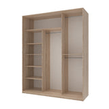 Шкаф-купе трехдверный Doros Сити Лайт 180х60х225 см Дуб сонома/2 Зеркала (DRS-011084)