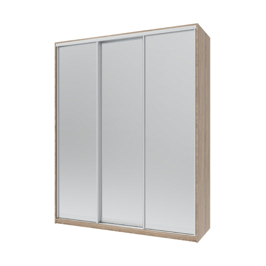 Шкаф-купе трехдверный Doros Сити Лайт 180х60х225 см Дуб сонома/3 Зеркала (DRS-011094)