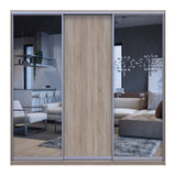 Шкаф-купе трехдверный Doros Сити Лайт 225х60х225 см Дуб сонома/2 Зеркала (DRS-011097)