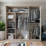 Шкаф-купе трехдверный Doros Сити Лайт 225х60х225 см Дуб сонома/2 Зеркала (DRS-011097)