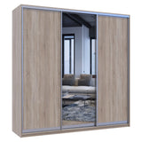 Шкаф-купе трехдверный Doros Сити Лайт 225х60х225 см Дуб сонома/1 Зеркало (DRS-011098)
