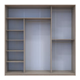 Шкаф-купе трехдверный Doros Сити Лайт 225х60х225 см Дуб сонома/1 Зеркало (DRS-011098)