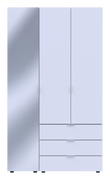 Комплект шкафов для одежды Doros Гелар (2 шт.) 116,5х49,5х203,4 см Зеркало/Белый (DRS-011132)