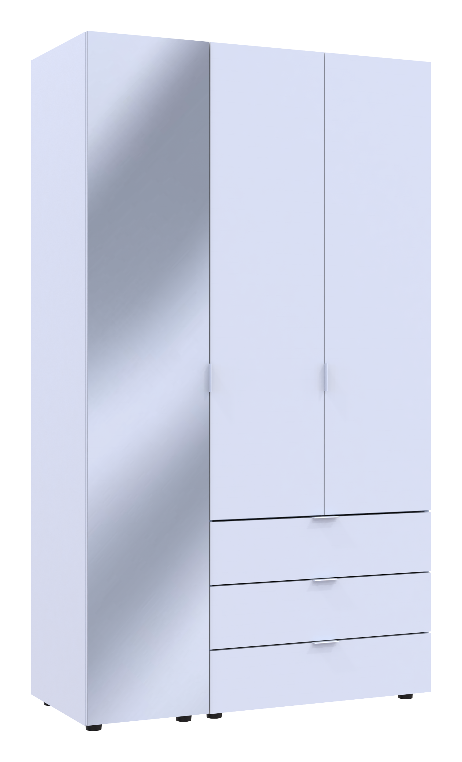 Комплект шкафов для одежды Doros Гелар (2 шт.) 116,5х49,5х203,4 см Зеркало/Белый (DRS-011132)