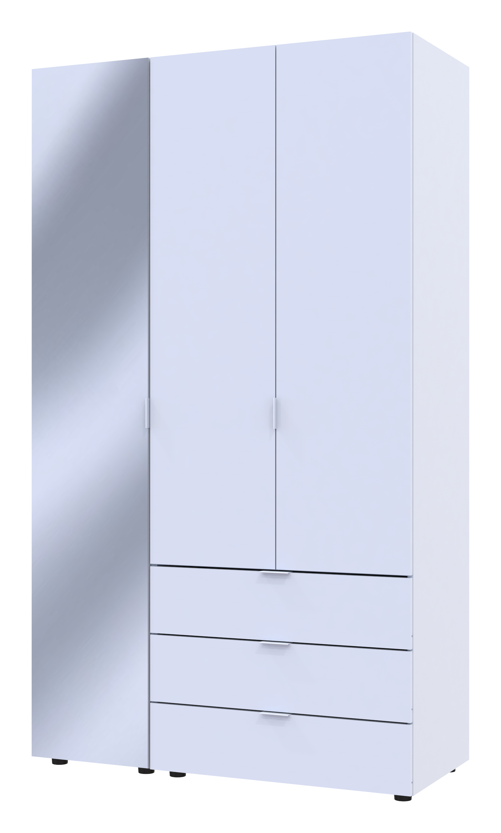 Комплект шкафов для одежды Doros Гелар (2 шт.) 116,5х49,5х203,4 см Зеркало/Белый (DRS-011132)