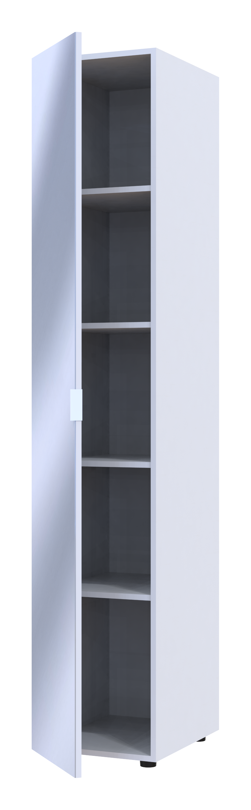 Шкаф-пенал с зеркалом Doros Гелар 39х49,5х203,4 см Белый (DRS-011129)