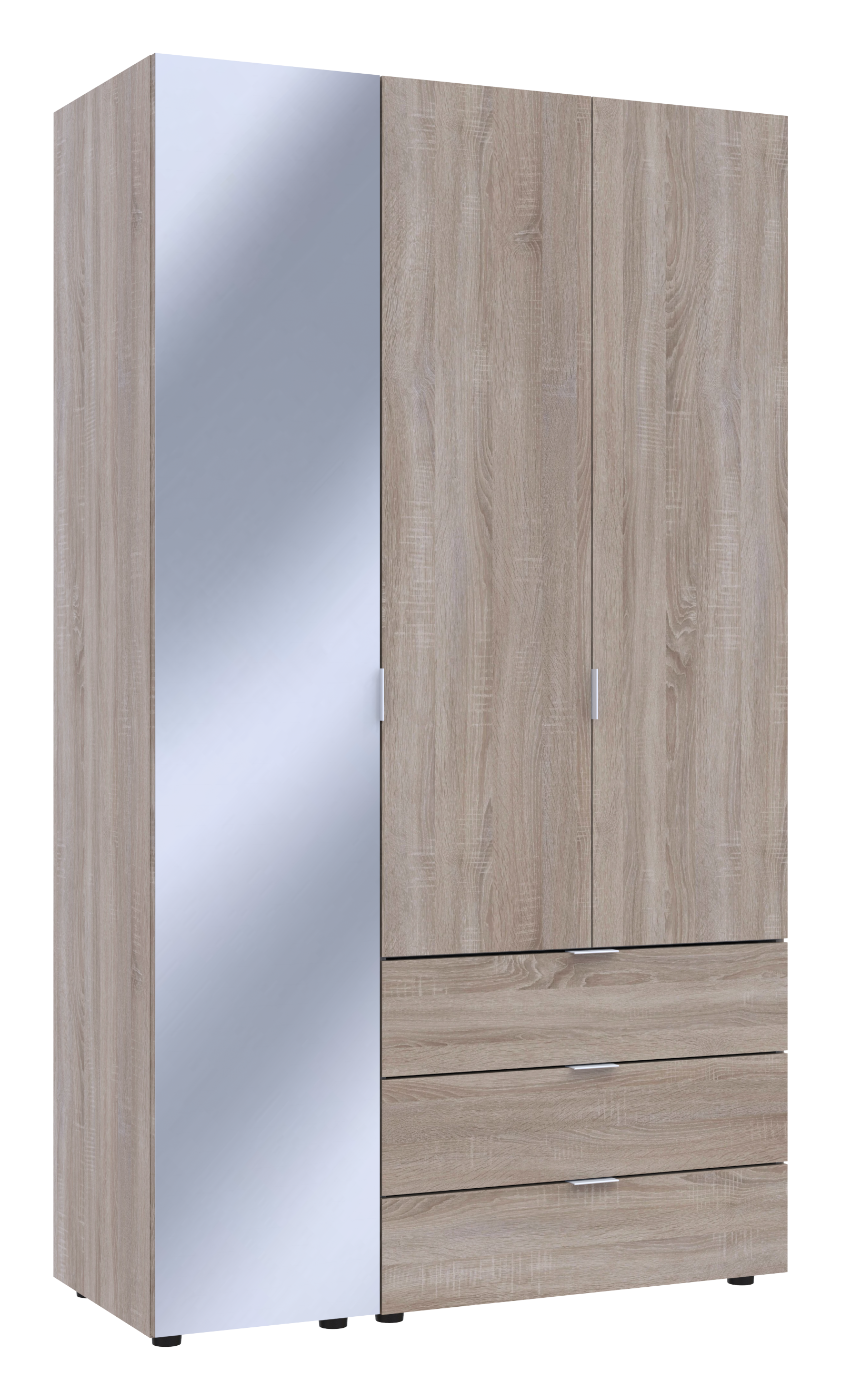 Комплект шкафов для одежды Doros Гелар (2 шт.) 116,5х49,5х203,4 см Зеркало/Дуб сонома (DRS-011134)