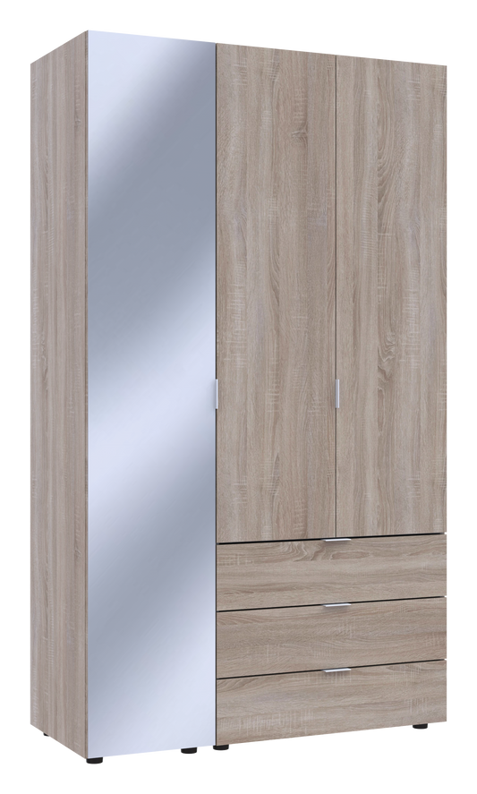 Комплект шкафов для одежды Doros Гелар (2 шт.) 116,5х49,5х203,4 см Зеркало/Дуб сонома (DRS-011134)