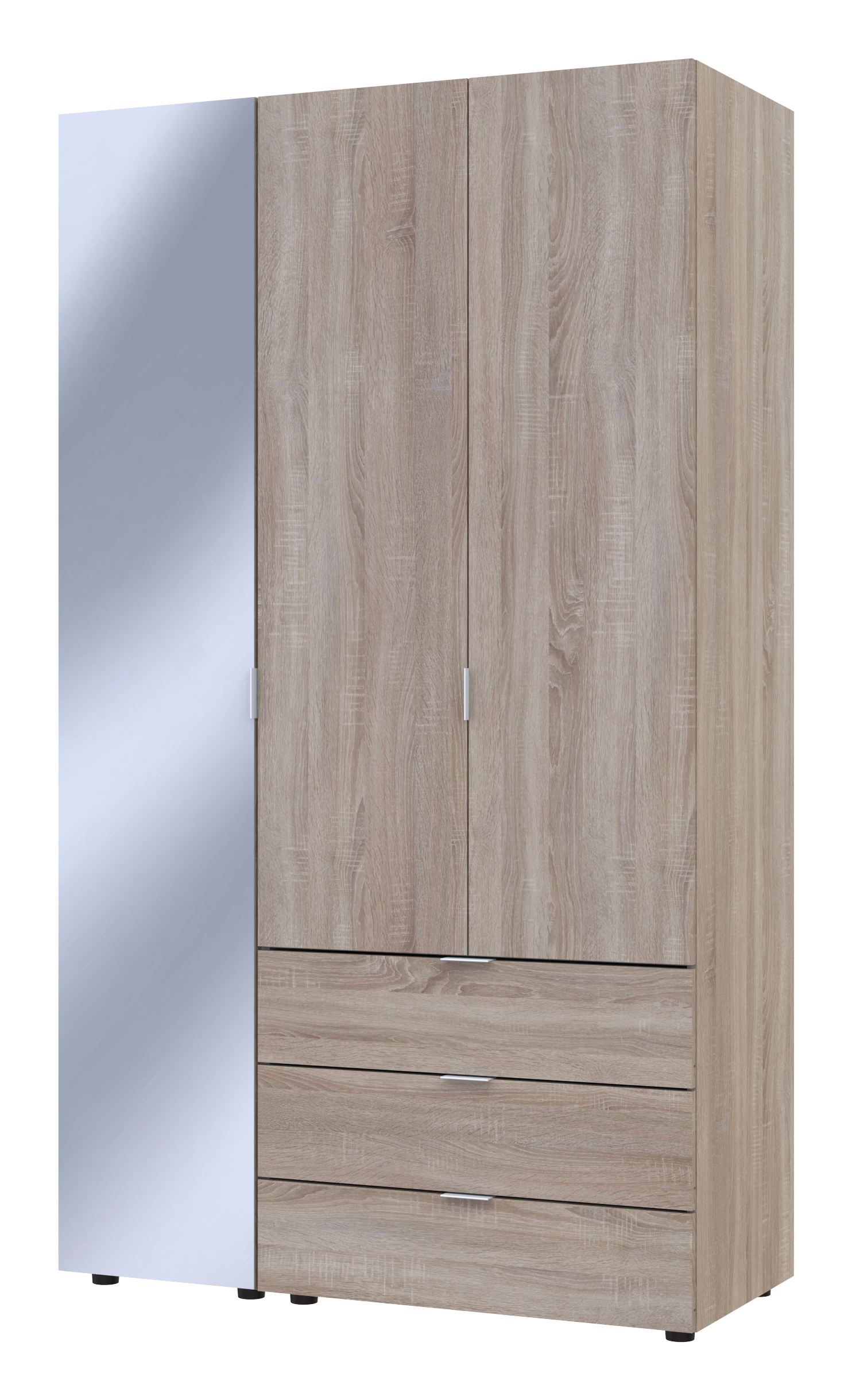 Комплект шкафов для одежды Doros Гелар (2 шт.) 116,5х49,5х203,4 см Зеркало/Дуб сонома (DRS-011134)