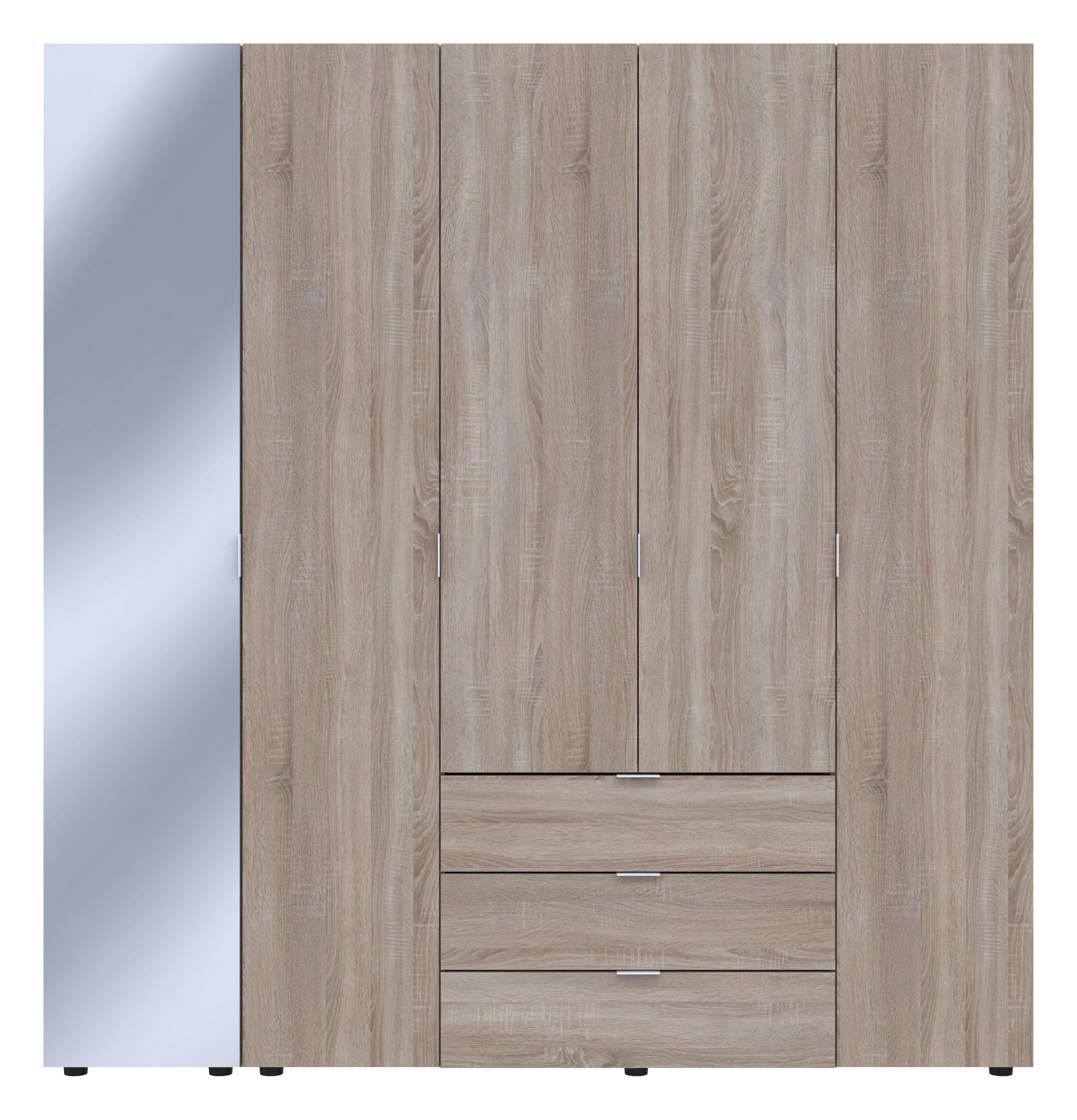 Комплект шкафов для одежды Doros Гелар (2 шт.) 194х49,5х203,4 см Зеркало/Дуб сонома (DRS-011139)