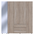 Комплект шкафов для одежды Doros Гелар (2 шт.) 194х49,5х203,4 см Зеркало/Дуб сонома (DRS-011139)