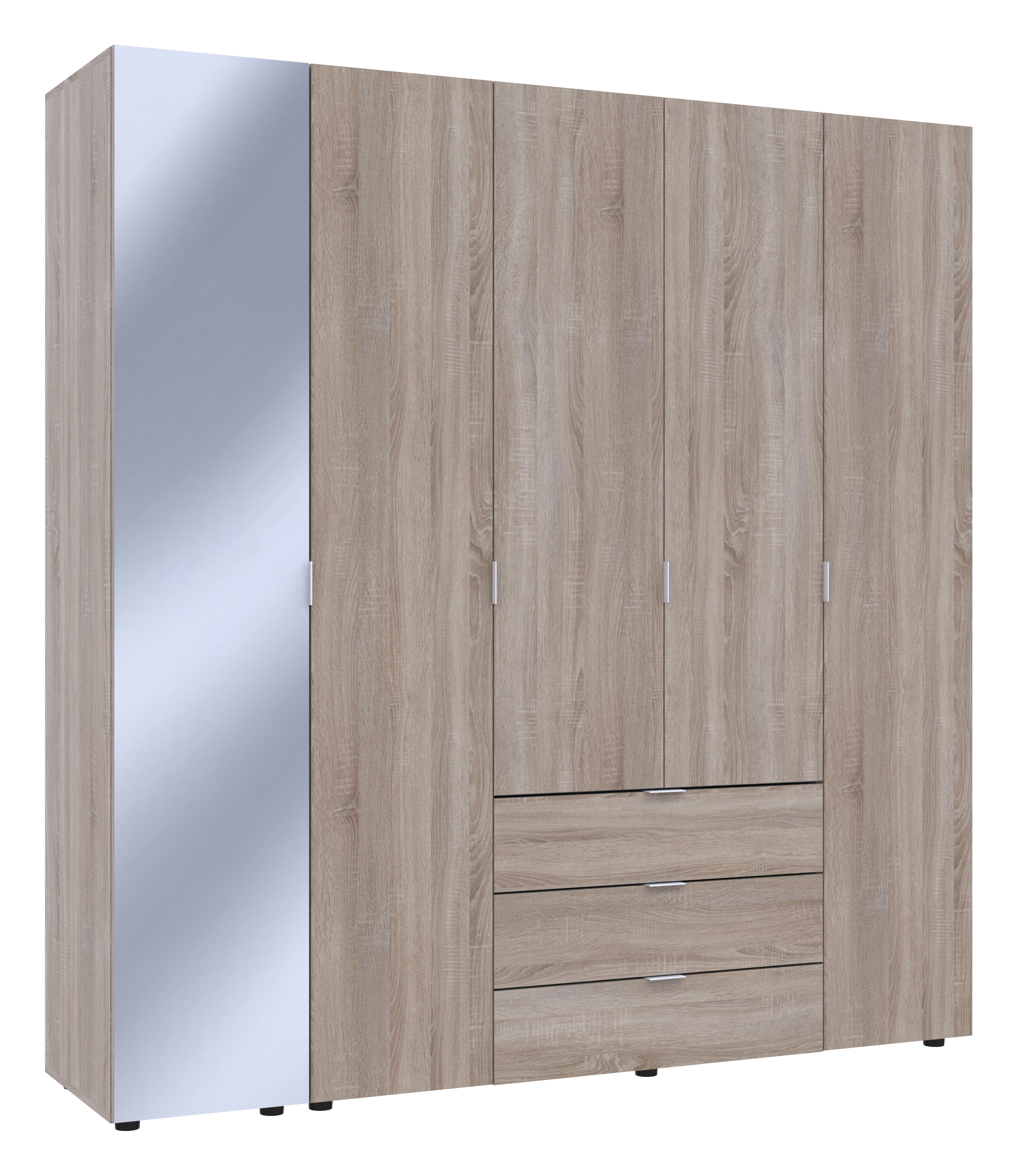 Комплект шкафов для одежды Doros Гелар (2 шт.) 194х49,5х203,4 см Зеркало/Дуб сонома (DRS-011139)