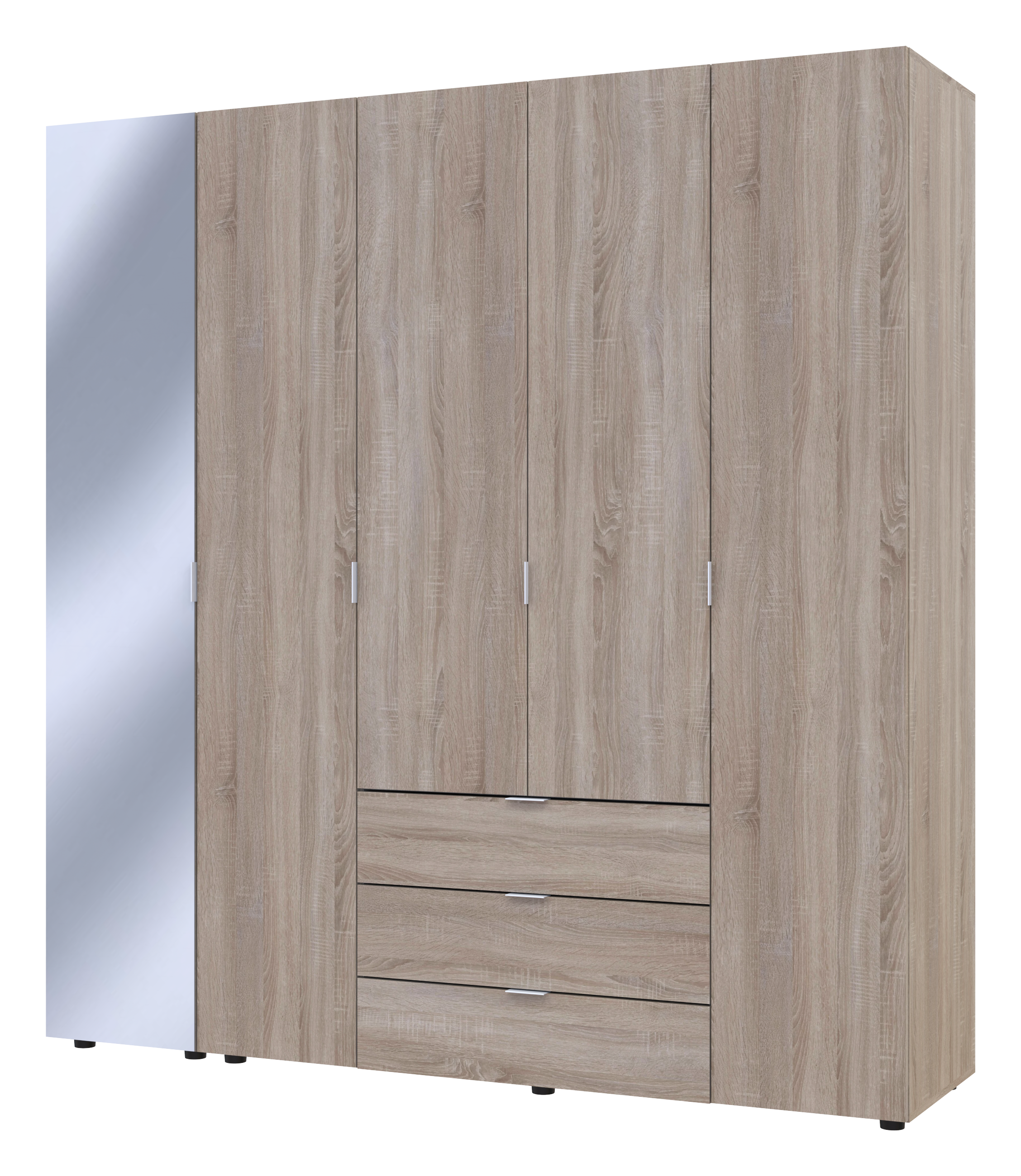 Комплект шкафов для одежды Doros Гелар (2 шт.) 194х49,5х203,4 см Зеркало/Дуб сонома (DRS-011139)
