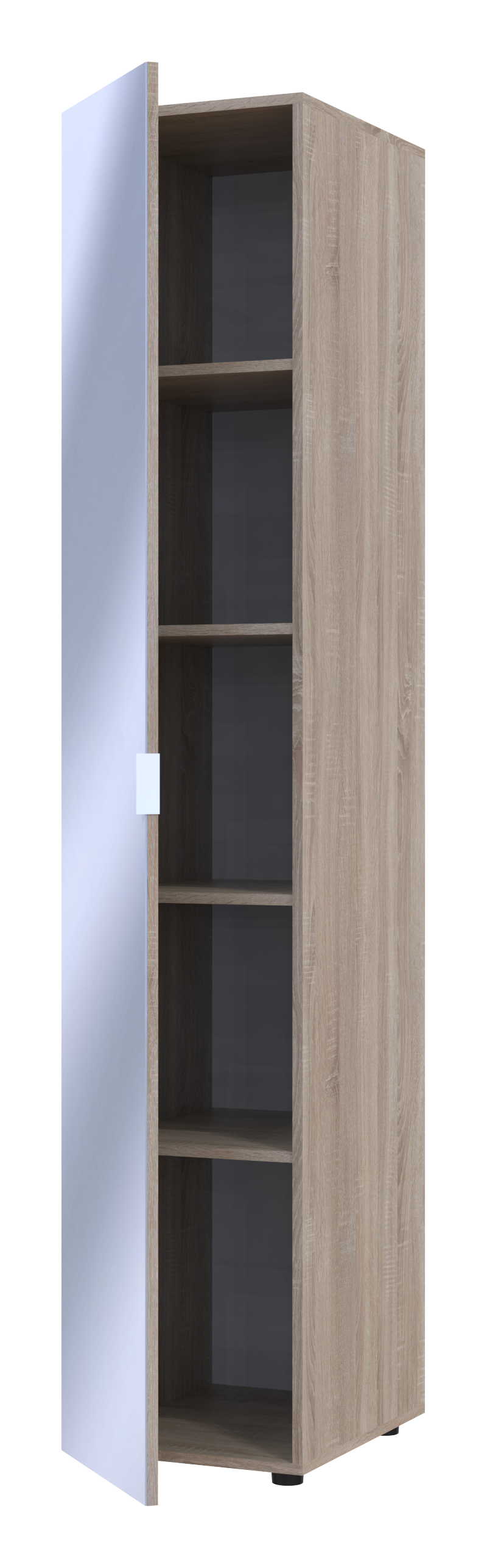 Шкаф-пенал с зеркалом Doros Гелар 39х49,5х203,4 см Дуб сонома (DRS-011131)