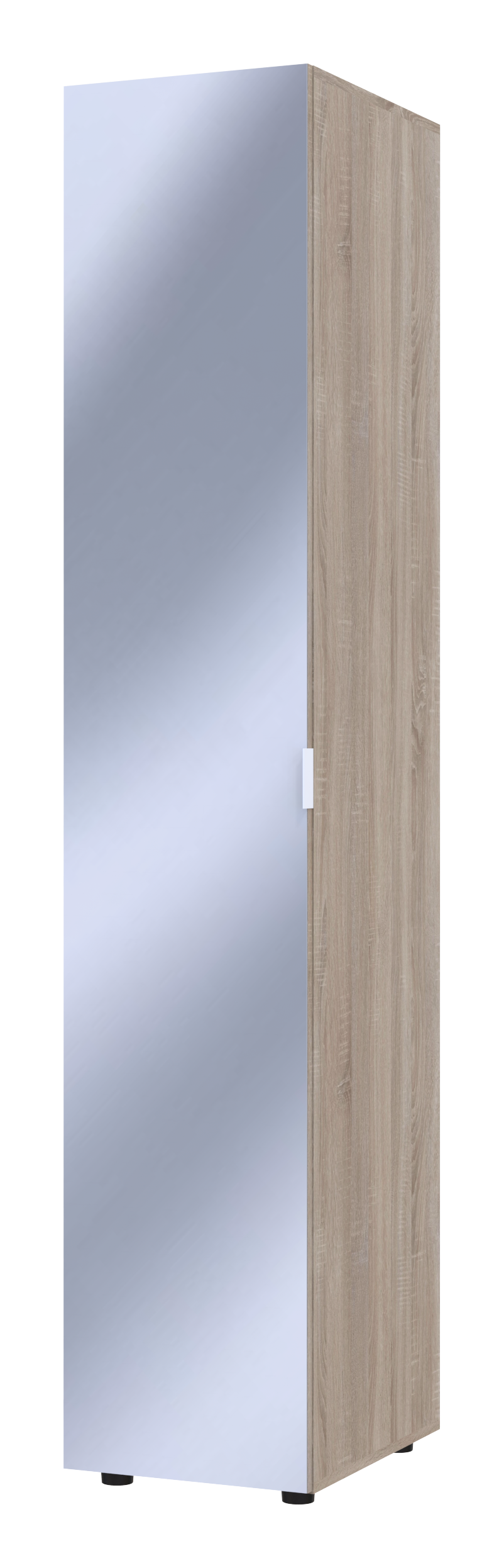 Шкаф-пенал с зеркалом Doros Гелар 39х49,5х203,4 см Дуб сонома (DRS-011131)