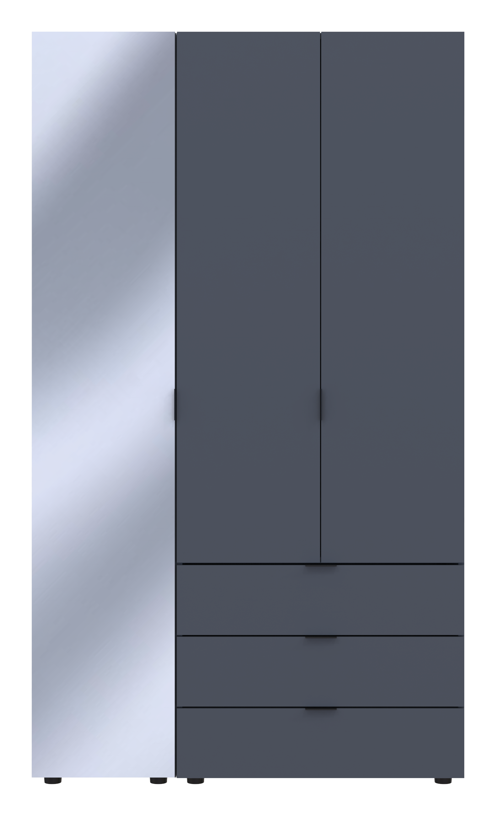 Комплект шкафов для одежды Doros Гелар (2 шт.) 116,5х49,5х203,4 см Зеркало/Графит (DRS-011133)
