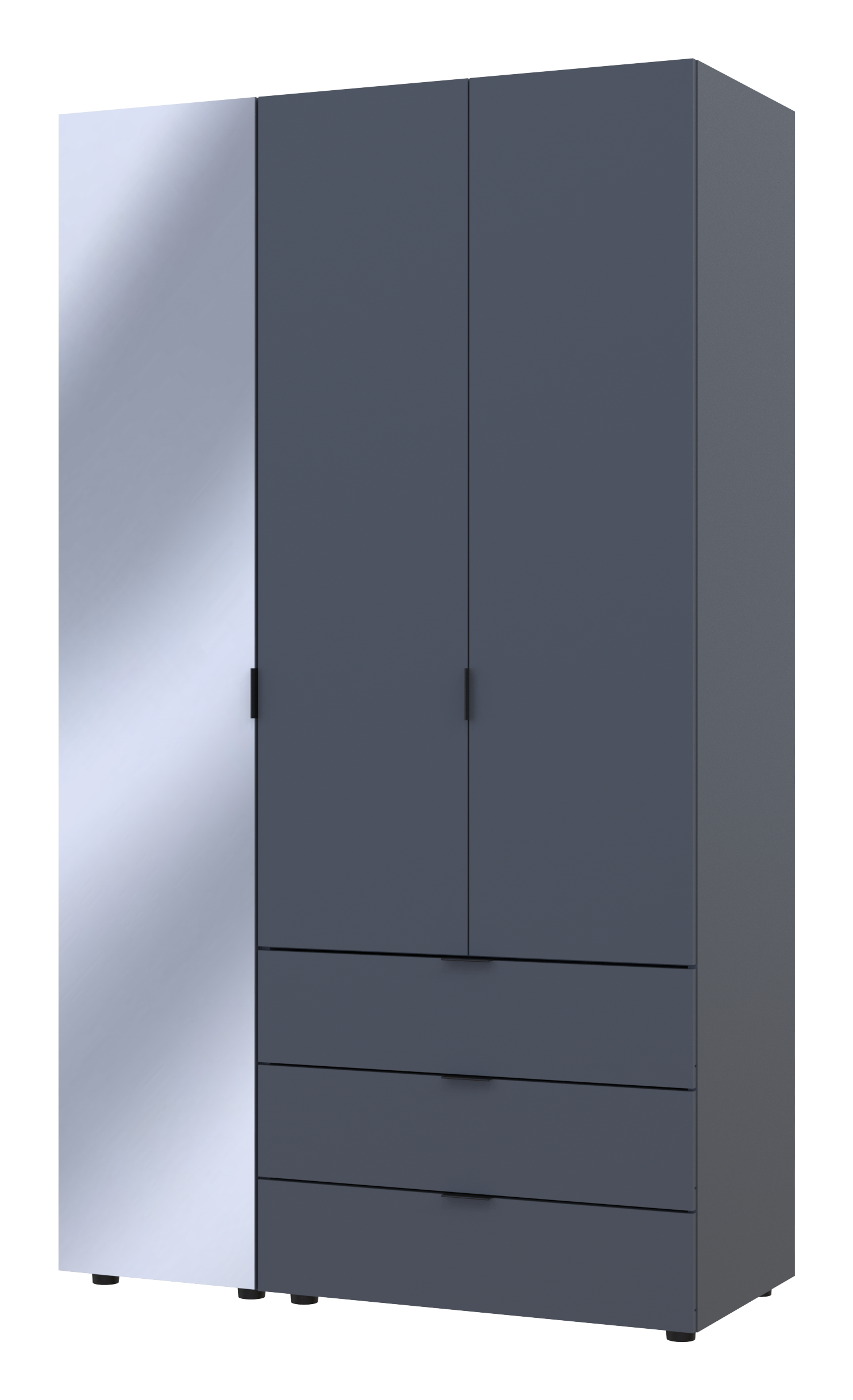 Комплект шкафов для одежды Doros Гелар (2 шт.) 116,5х49,5х203,4 см Зеркало/Графит (DRS-011133)