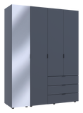 Комплект шкафов для одежды Doros Гелар (2 шт.) 155х49,5х203,4 см Зеркало/Графит (DRS-011135)