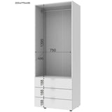 Шкаф распашной для одежды Doros Гелар 77,5х49,5х203,4 см Графит (DRS-011107)