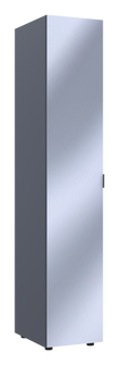 Шкаф-пенал с зеркалом Doros Гелар 39х49,5х203,4 см Графит (DRS-011130)