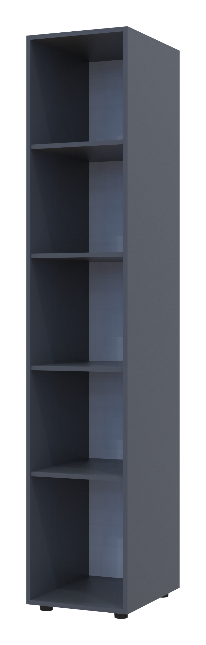 Шкаф-пенал с зеркалом Doros Гелар 39х49,5х203,4 см Графит (DRS-011130)