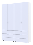 Комплект шкафов для одежды Doros Гелар (2 шт.) 155х49,5х203,4 см Белый (DRS-011104)
