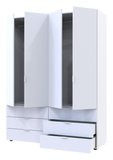 Комплект шкафов для одежды Doros Гелар (3 шт.) 193,2х49,5х203,4 см Белый (DRS-011181)