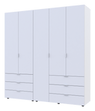 Комплект шкафов для одежды Doros Гелар (2 шт.) 193,7х49,5х203,4 см Белый (DRS-011170)