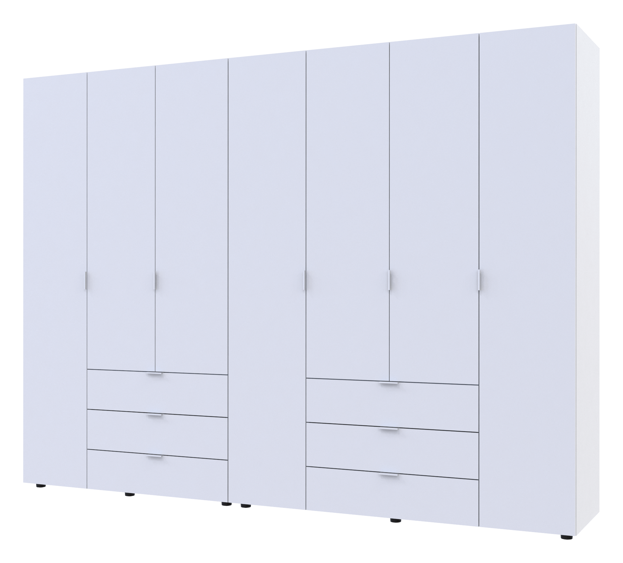 Комплект шкафов для одежды Doros Гелар (2 шт.) 271,2х49,5х203,4 см Белый (DRS-011172)