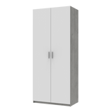Шкаф распашной для одежды Doros Кен 90х52х210 см Белый/Бетон (DRS-011187)