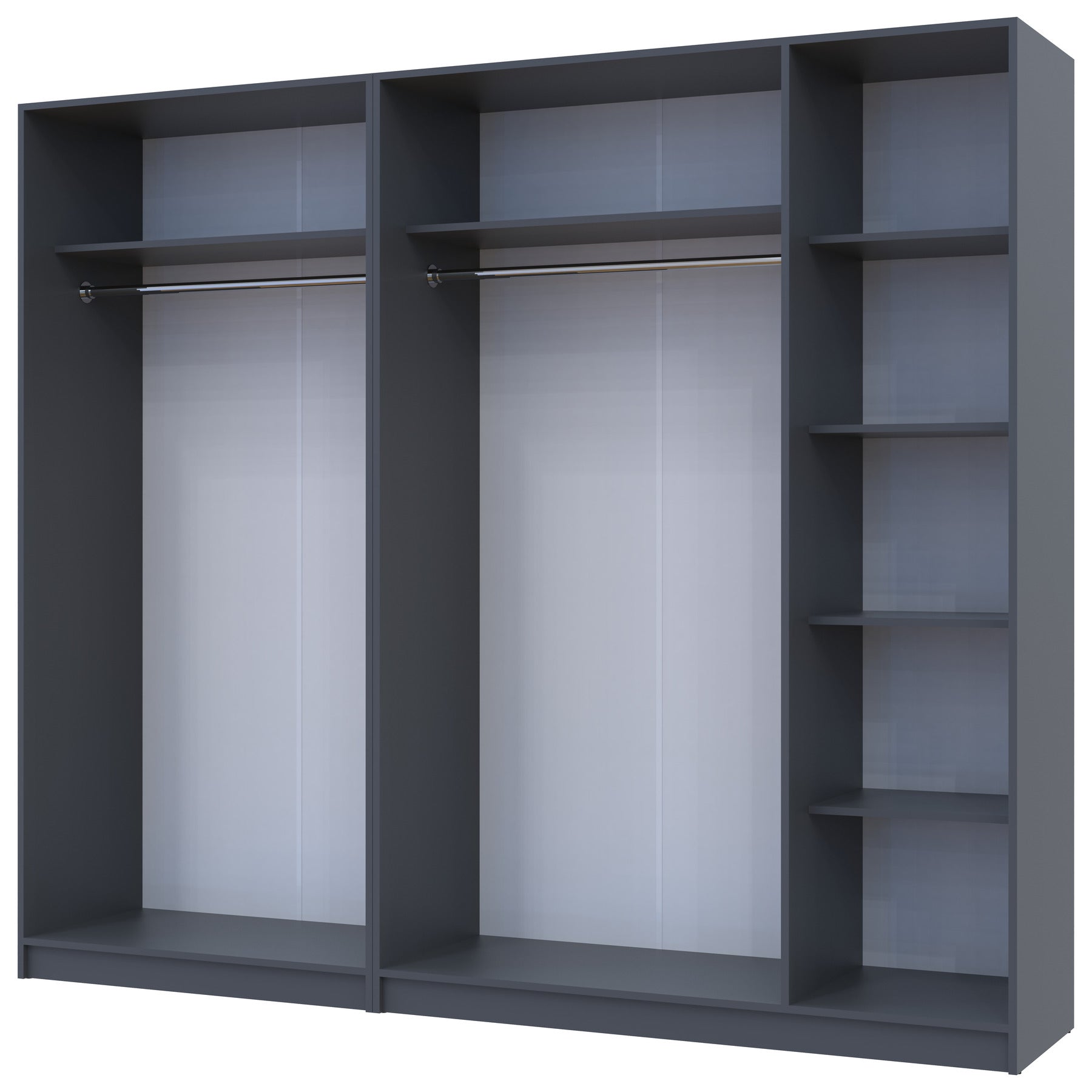 Комплект шкафов для одежды Doros Промо (2 шт.) 225х48х204 см Графит (DRS-011213)