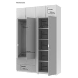 Шкаф распашной с антресолью Doros Лукас 160х50х240 см Белый (DRS-011193)