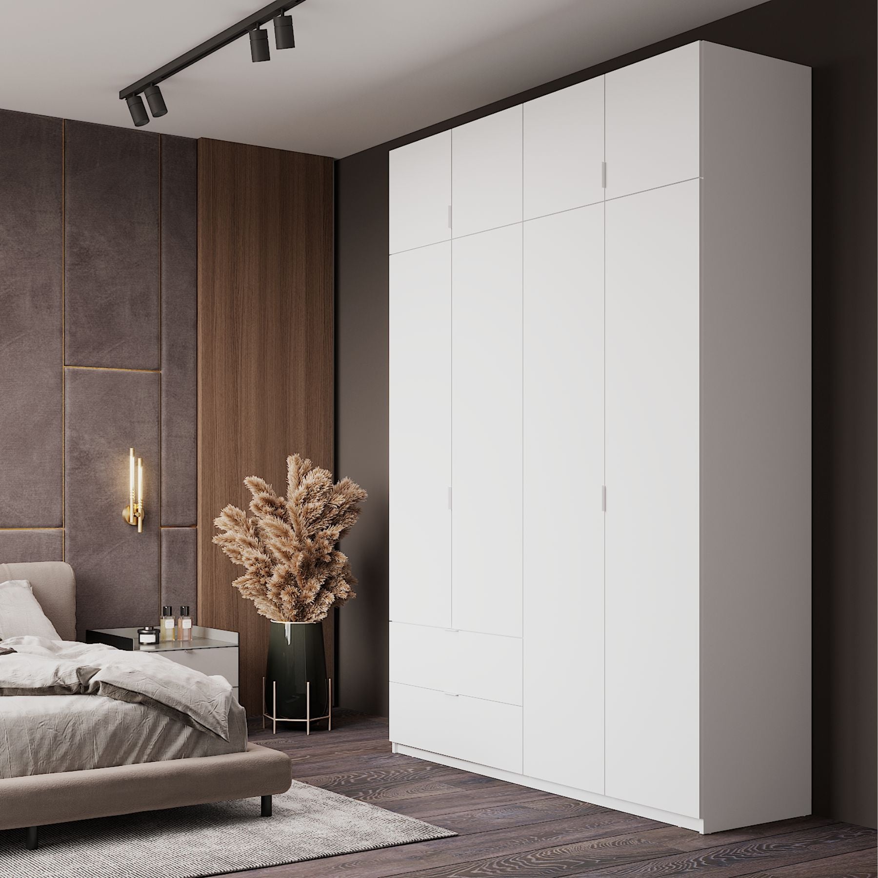 Шкаф распашной с антресолью Doros Лукас 160х50х240 см Белый (DRS-011193)