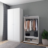 Шкаф распашной с полками Doros Промо 90х48х204 см Белый (DRS-011201)