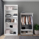 Шкаф распашной с полками Doros Промо 90х48х204 см Белый (DRS-011201)