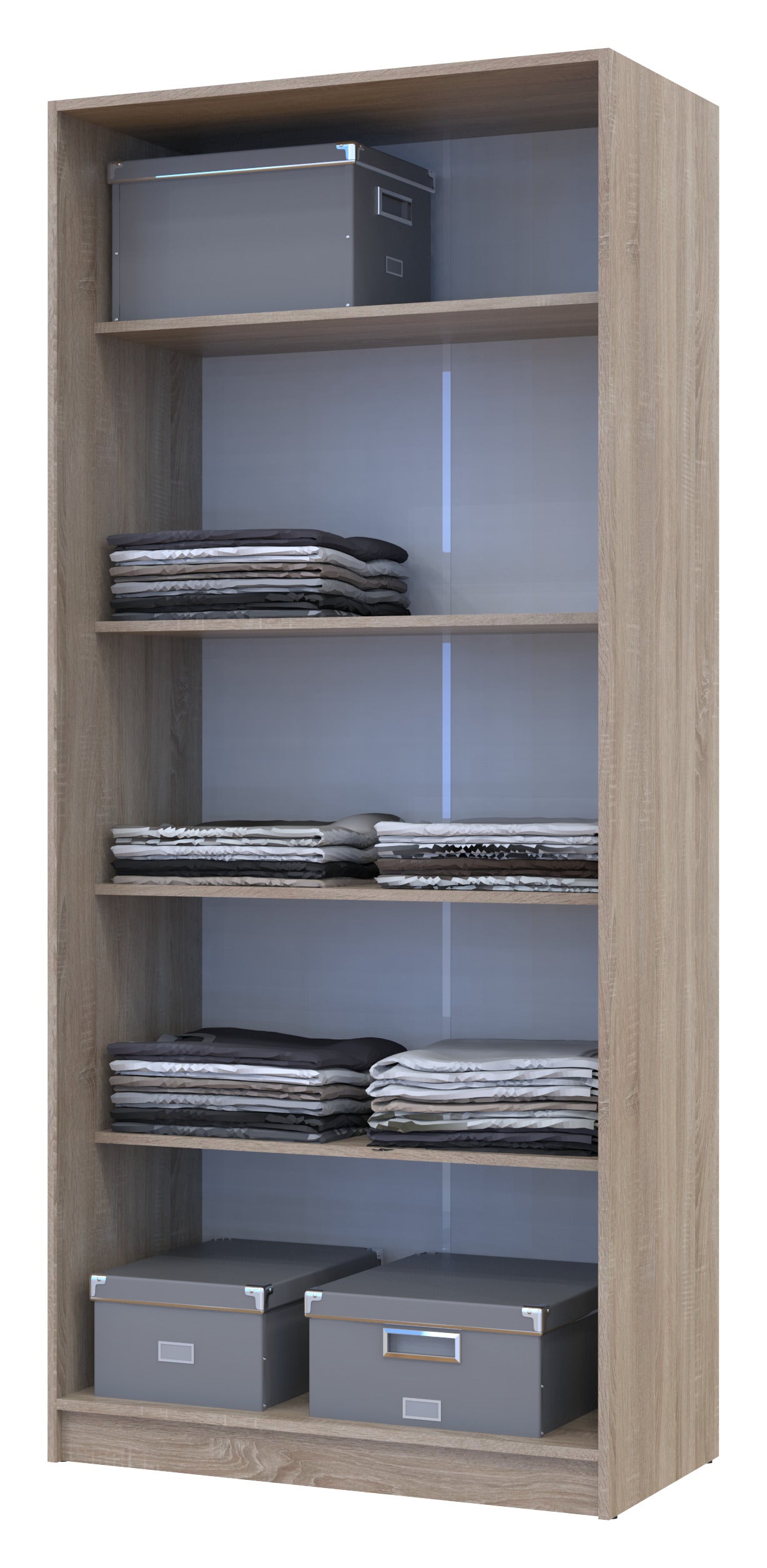 Шкаф распашной с полками Doros Промо 90х48х204 см Дуб сонома (DRS-011200)