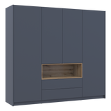 Шкаф для одежды с нишей Doros Дэйл 206х52х220 см Графит/Дуб евок (DRS-011283)