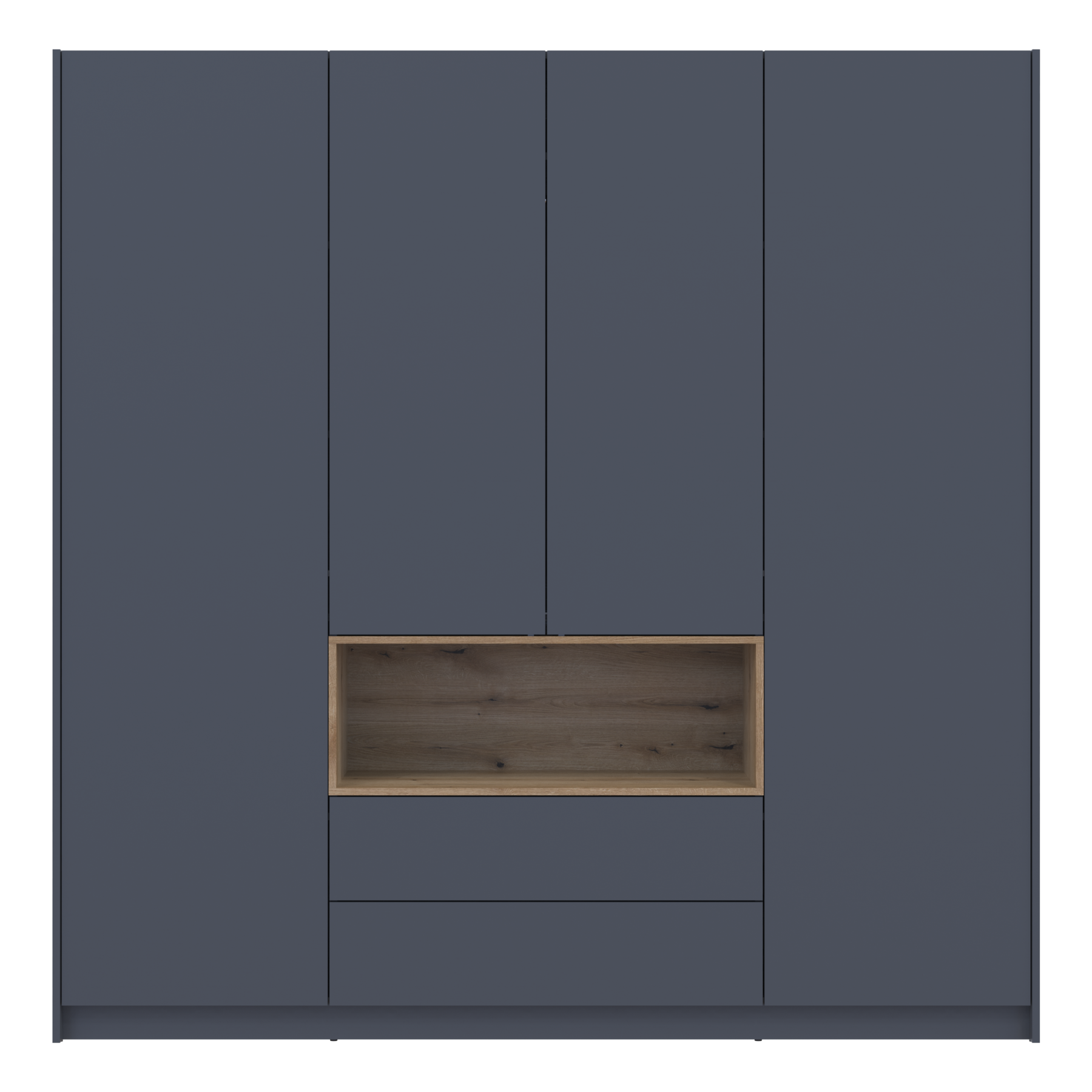 Шкаф для одежды с нишей Doros Дэйл 206х52х220 см Графит/Дуб евок (DRS-011283)