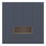 Шкаф для одежды с нишей Doros Дэйл 206х52х220 см Графит/Дуб евок (DRS-011283)